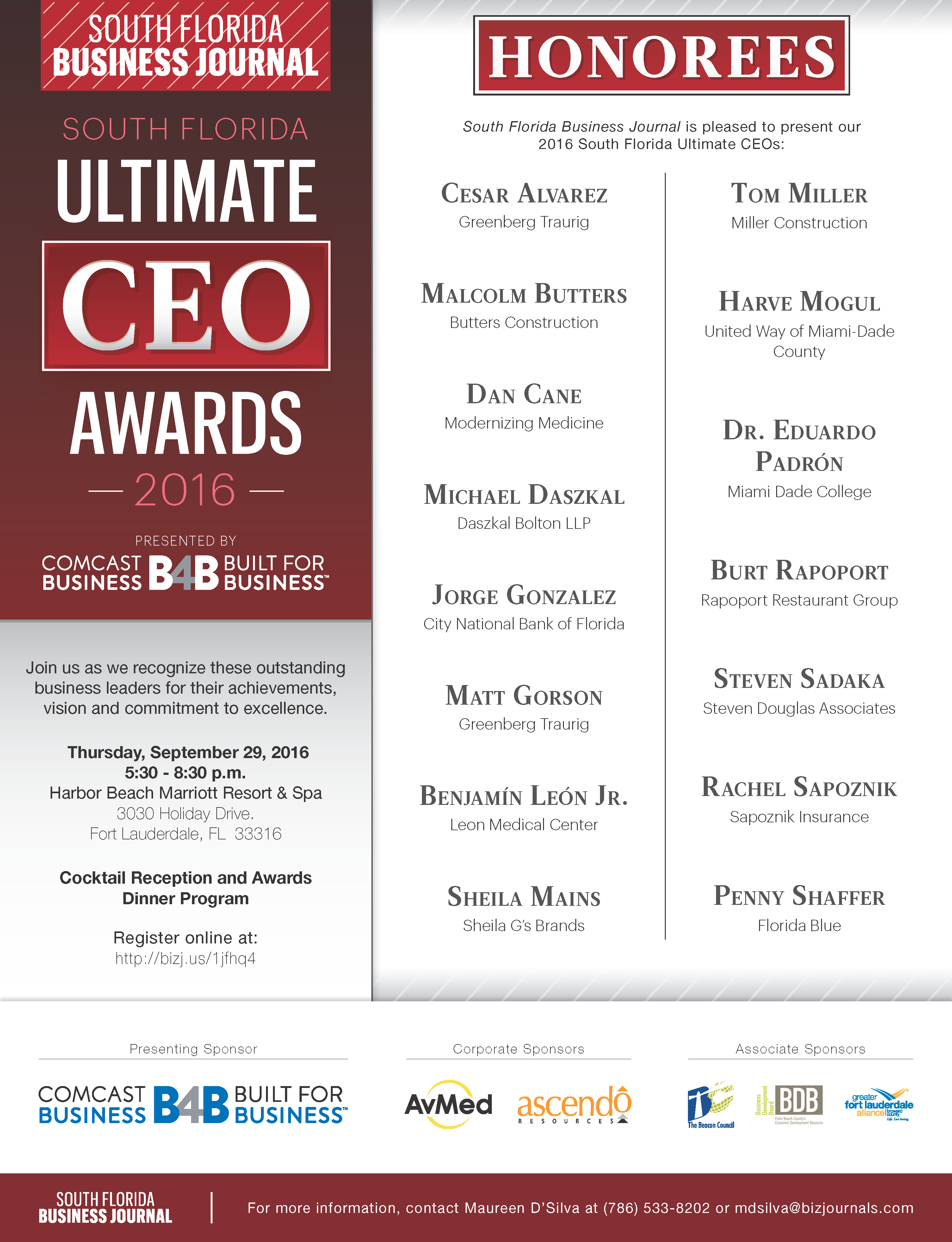 2016 South Florida Ultimate CEO Honorees PDF